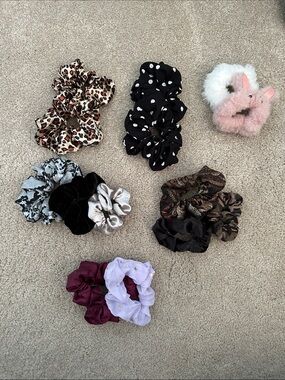 Assorted Scrunchies Set - Multi-Color Hair Accessories